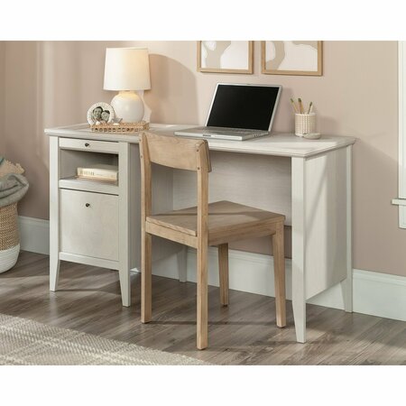 SAUDER Larkin Ledge Single Ped Desk , Pull-out writing surface with metal runners and safety stops 433624